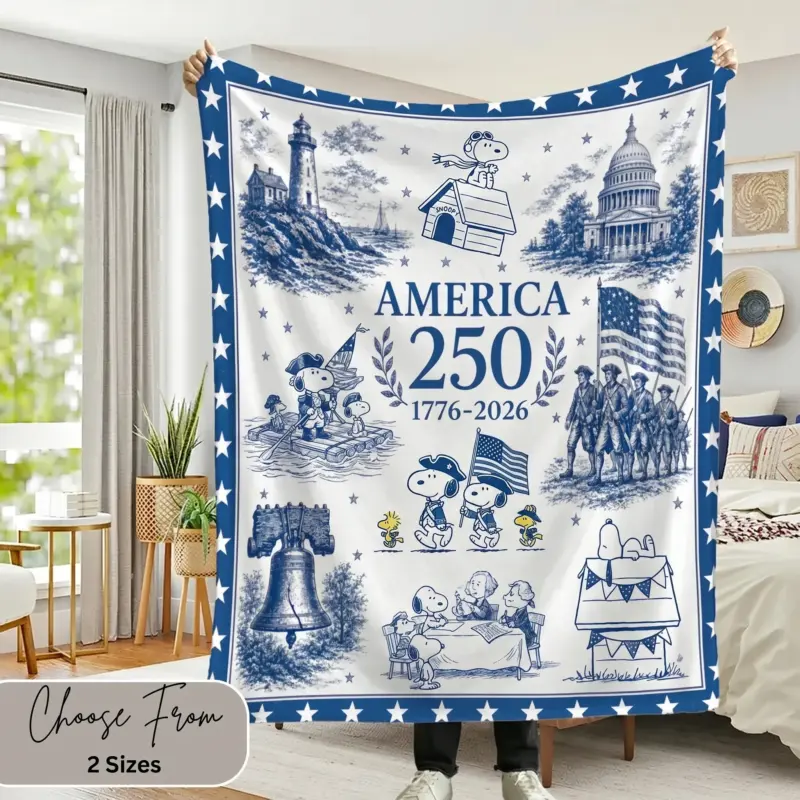 Snoopy 250 Years of America Quilt Blanket IV