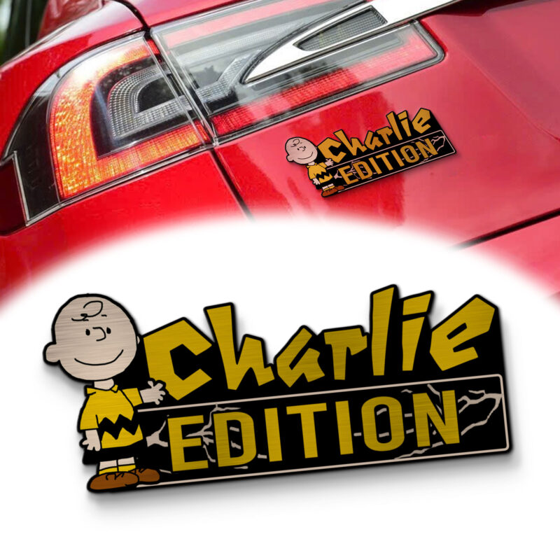 Charlie Brown Edition Car Name Badge
