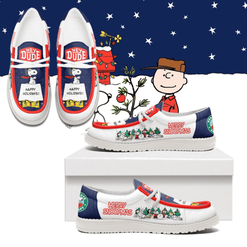 Snoopy Christmas Personalized Slip-On Sneakers