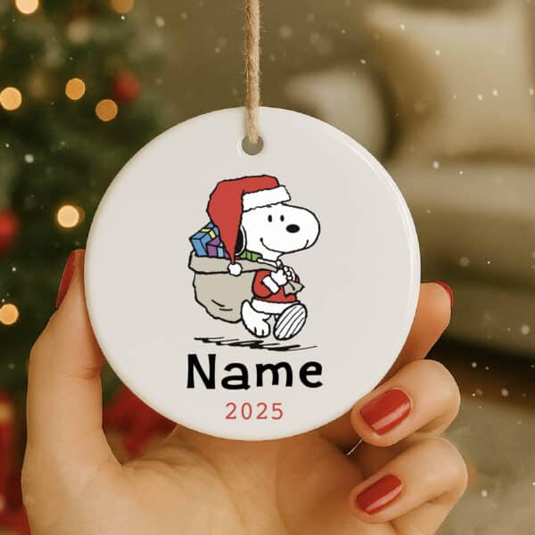 Personalized Snoopy Christmas Ornament 2026