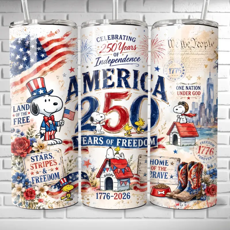Snoopy 250 Years of America Tumbler Cup III