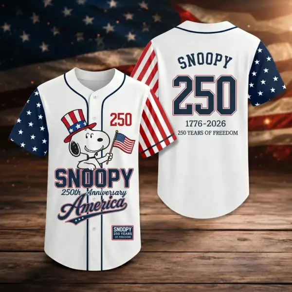 Snoopy 250 Years of America Baseball Jersey IV