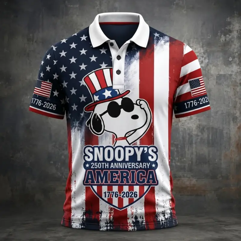 Snoopy 250 Years of America Polo Shirt II