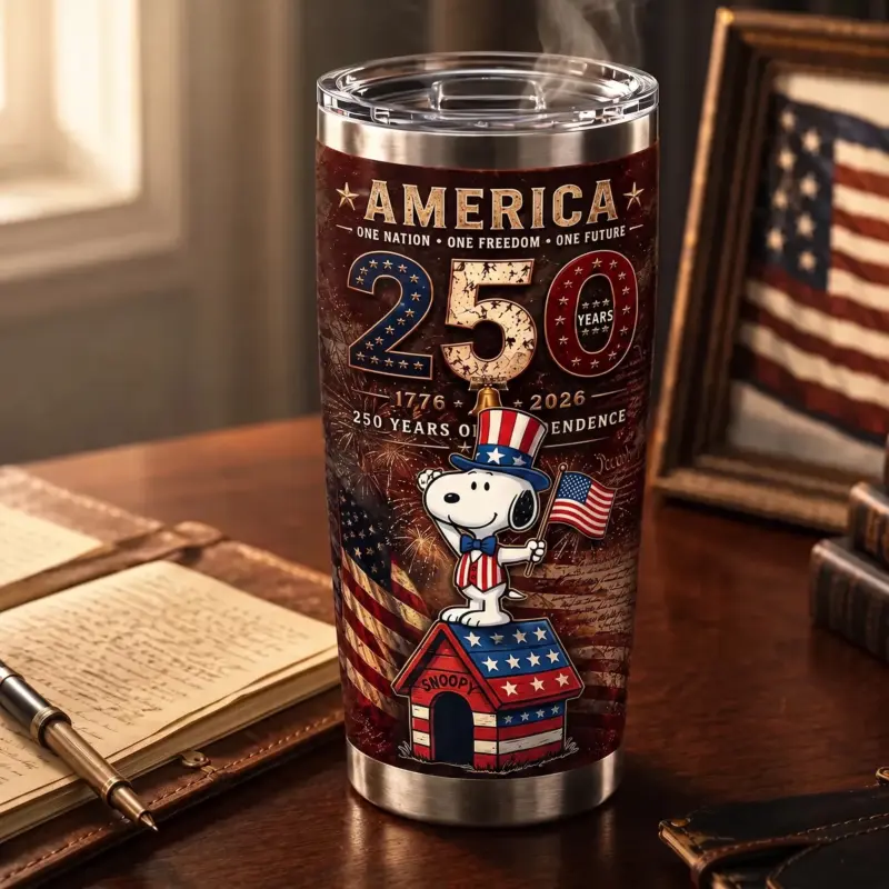 Snoopy 250 Years of America Tumbler Cup