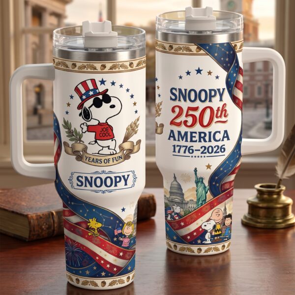 Snoopy 250 Years of America 40oz Insulated Stainless Steel Tumbler