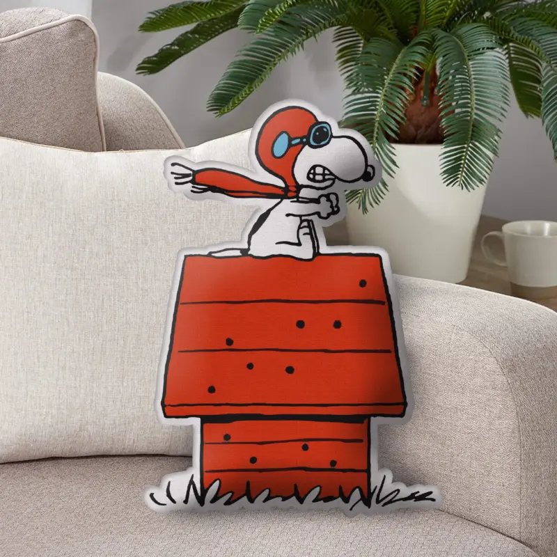 Personalized Snoopy Red Baron Custom Shape Throw Pillow