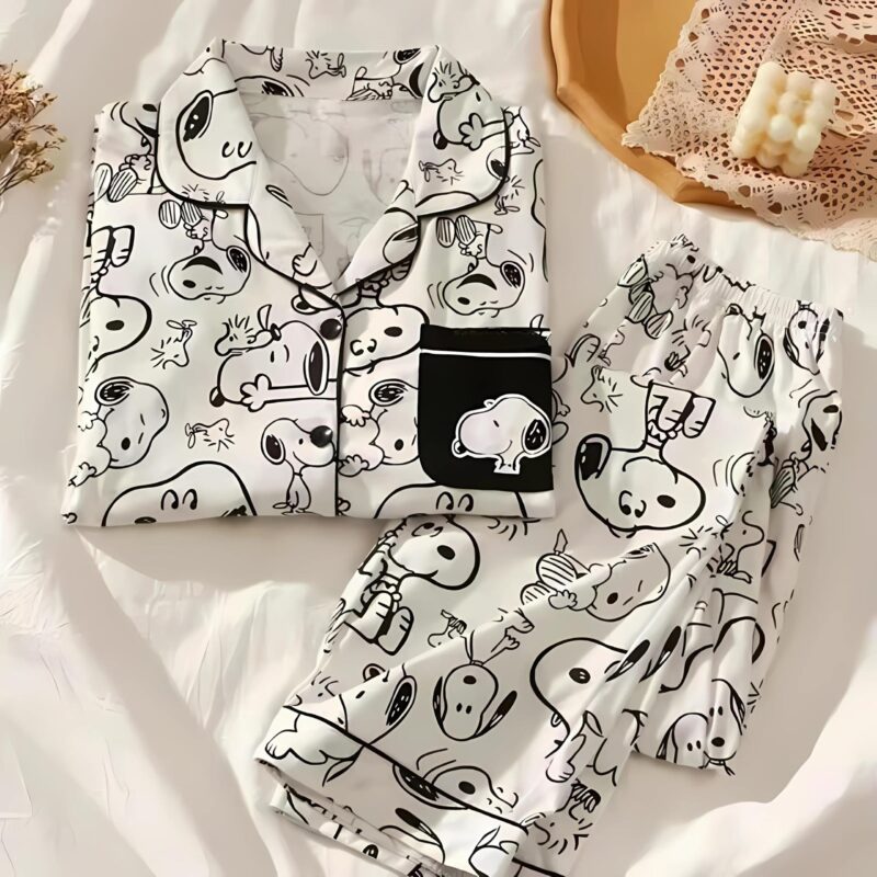 Snoopy Long Sleeve Pajamas Set