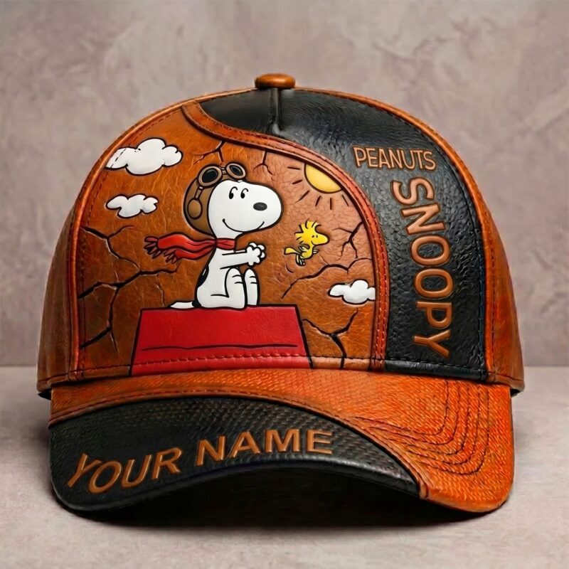 doi_chu_Flying_202604141420.jpg Personalized Peanuts Snoopy Flying Ace Leather Cap