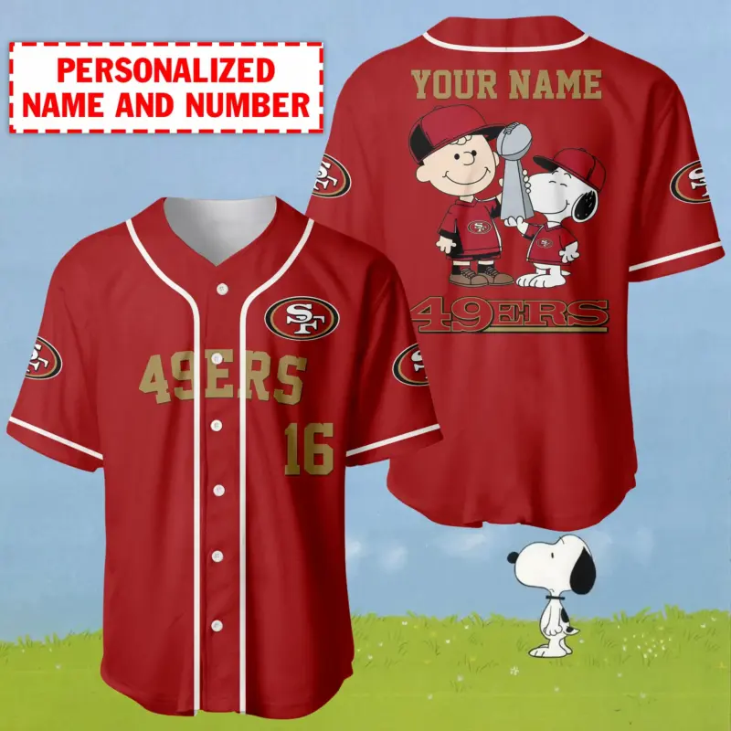 glrHXvy3-20jukJ0x-2_1.webp Personalized Name And Number Charlie Brown And Snoopy San Francisco Baseball Jersey
