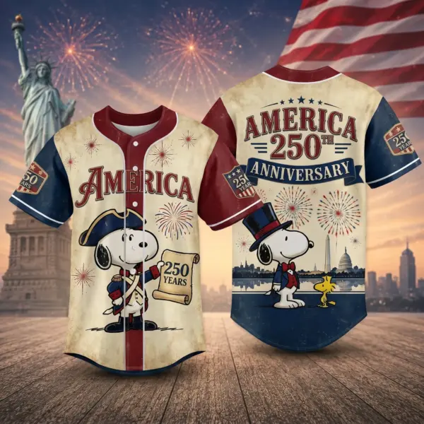 Snoopy 250 Years of America Baseball Jersey VI