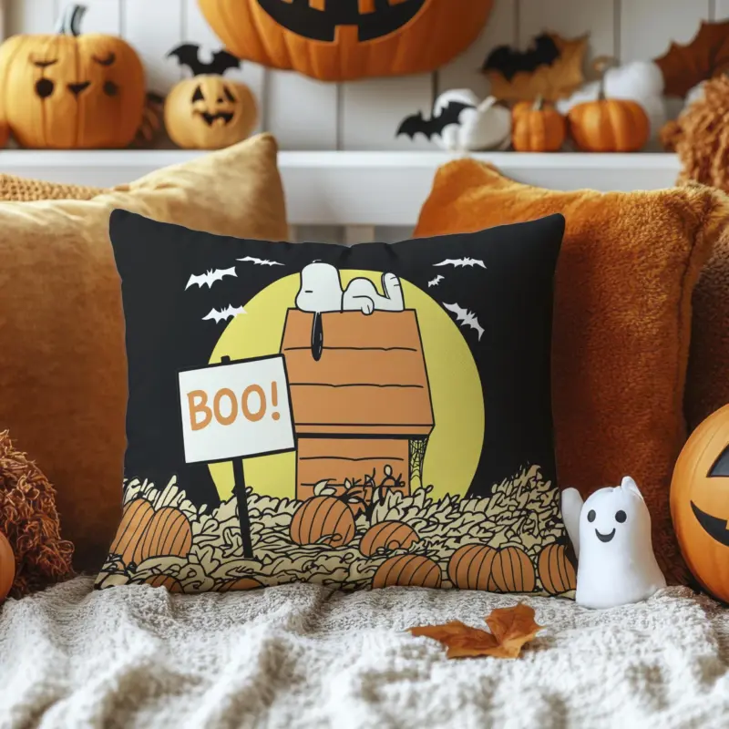 Boo Snoopy Halloween Pillow
