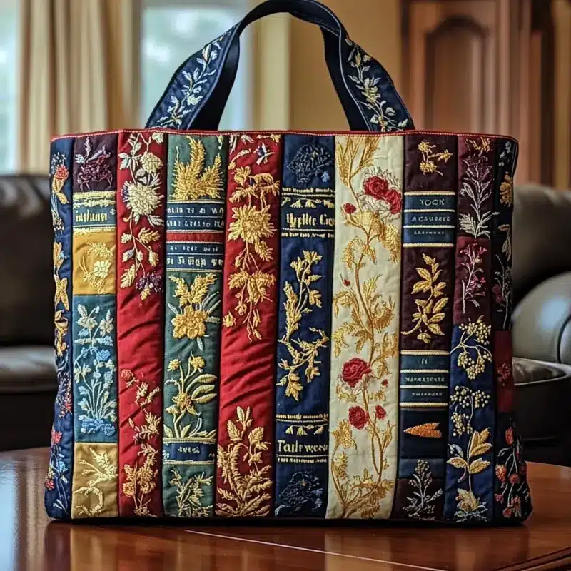 904a28b2f055b7059ce04d23d8711157.webp Bookish Quilted Tote Bag