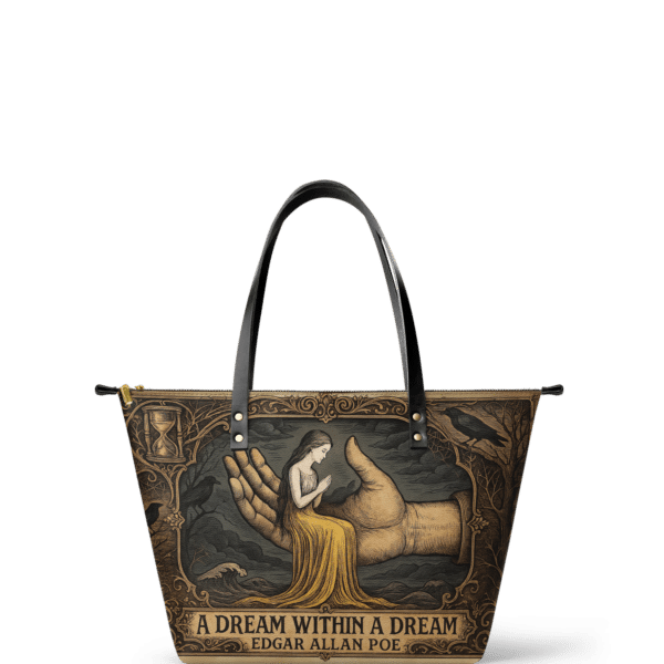 A Dream Within A Dream Leather Tote Bag