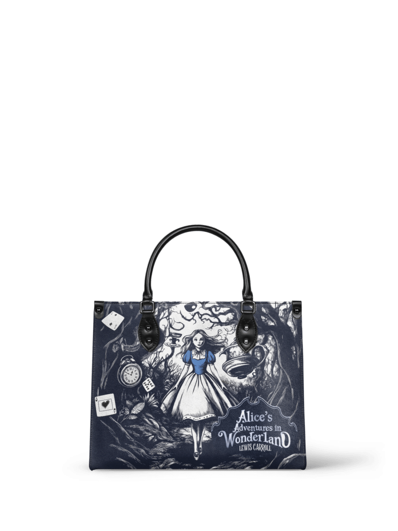 Down-The-Rabbit-Hole_mk1_26f1b4b2-eaea-4559-8d17-a5a5e4df6ad1.png Down the Rabbit Hole Leather Handbag, Blue Interior