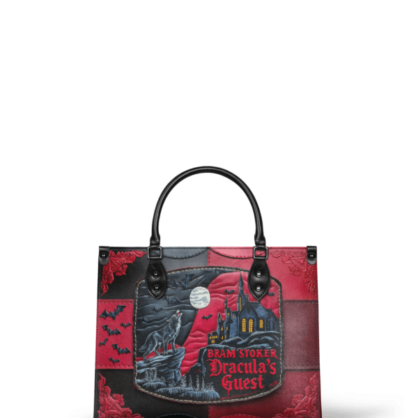 Dracula's Guest Leather Handbag, Black Interior