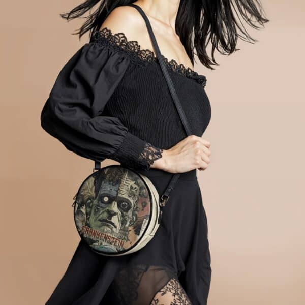 Frankenstein Old Parchment Circle Crossbody Bag