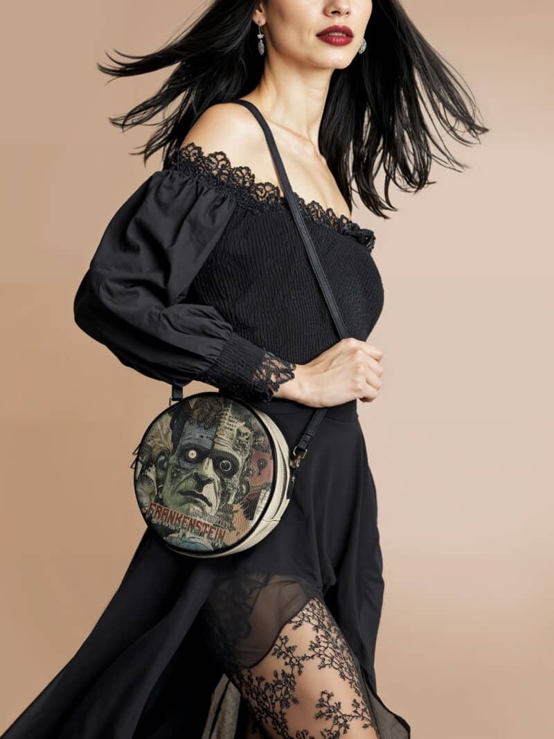 Frankenstein1.jpg Frankenstein Old Parchment Circle Crossbody Bag
