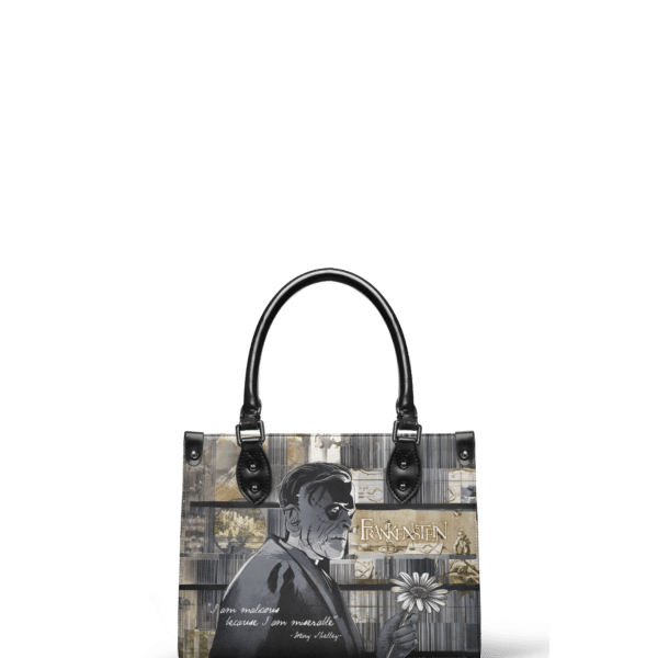 Frankenstein Ashes of Hope Small Leather Handbag, Black Interior