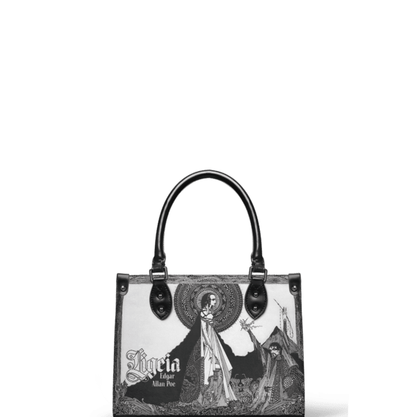 Ligeia Small Leather Handbag, Black Interior