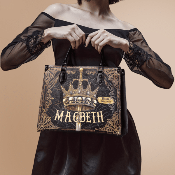 Macbeth Leather Handbag, Black Interior