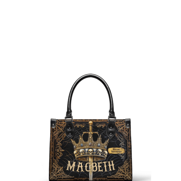 Macbeth Small Leather Handbag, Black Interior