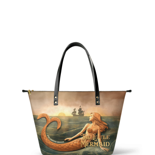 Mermaid’s Sacrifice Leather Tote Bag