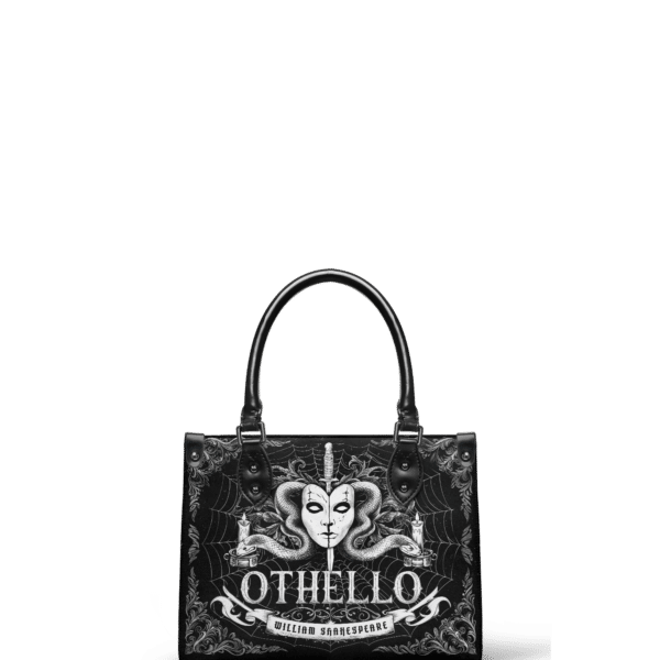 Othello Small Leather Handbag, Black Interior