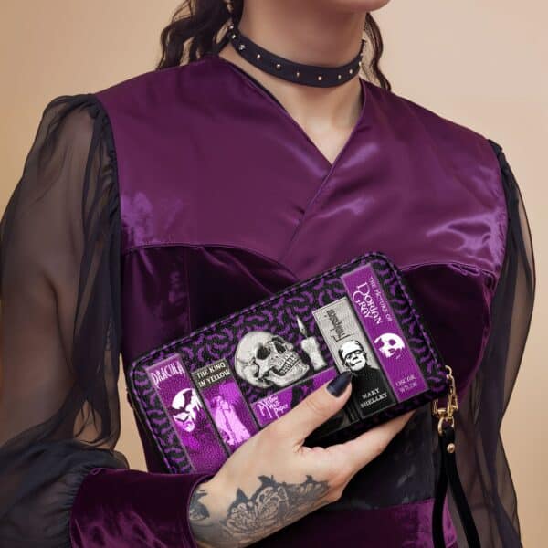 The Codex of Gothic Tales Violet Echo Wallet