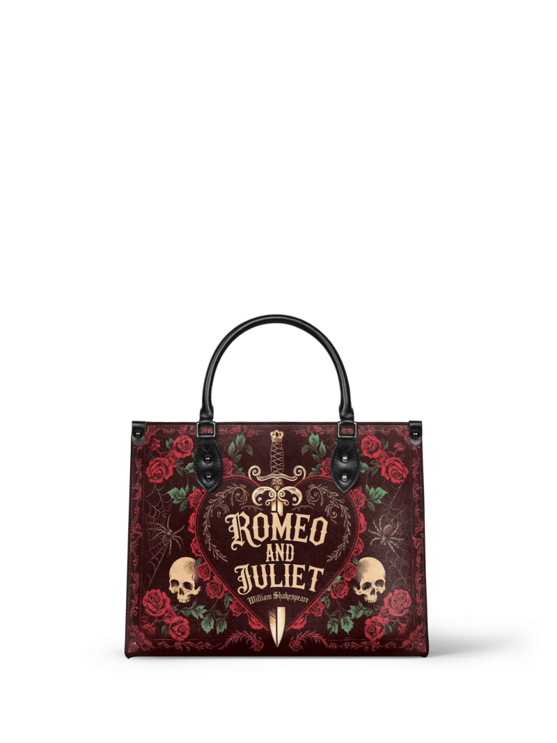 Romeo-And-Juliet-Red_mk1_961c3957-deae-405a-bd3e-e3a5ea20b373.png Romeo And Juliet Poison Rose Leather Handbag, Red Interior