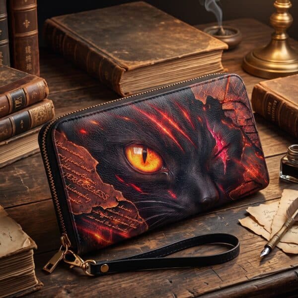 The Black Cat Hellfire Red Wallet