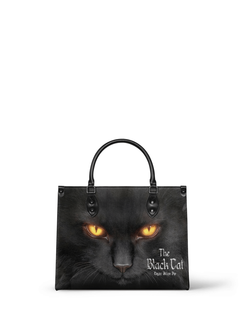 The-Black-Cat_mk1_87f9447a-d9e9-4fc1-a584-0fa14a6ec32a.png The Black Cat Leather Handbag, Red Interior