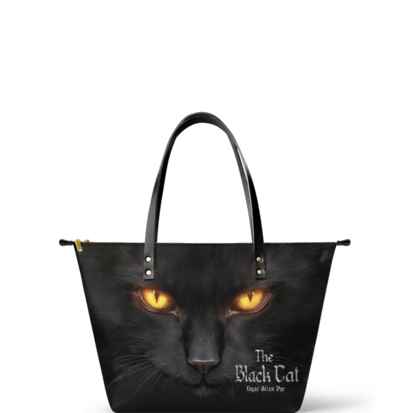 The Black Cat Leather Tote Bag