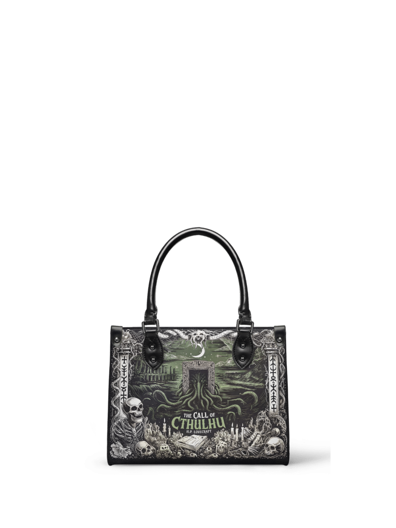 The-Call-Of-Cthulhu_mk1.png The Call Of Cthulhu Small Leather Handbag, Black Interior