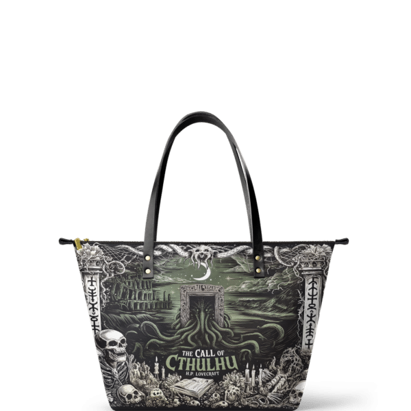 The Call Of Cthulhu Leather Tote Bag