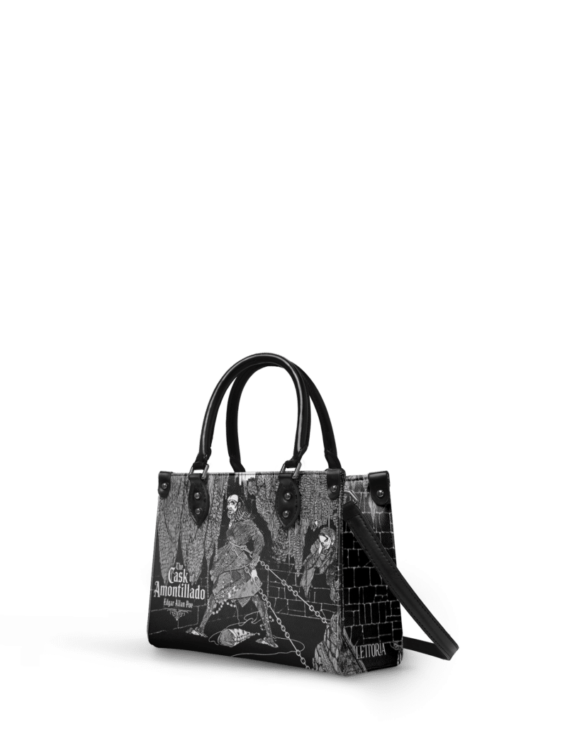 The-Cask-Of-Amontillado_mk2.png The Cask Of Amontillado Small Leather Handbag, Black Interior