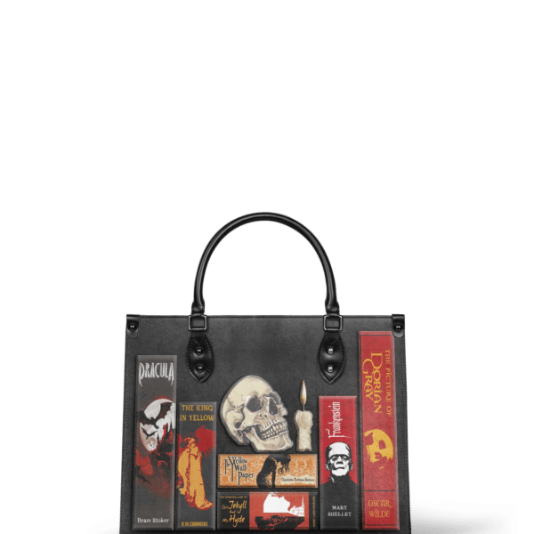 The Codex of Gothic Tales Deadlight Black Leather Handbag