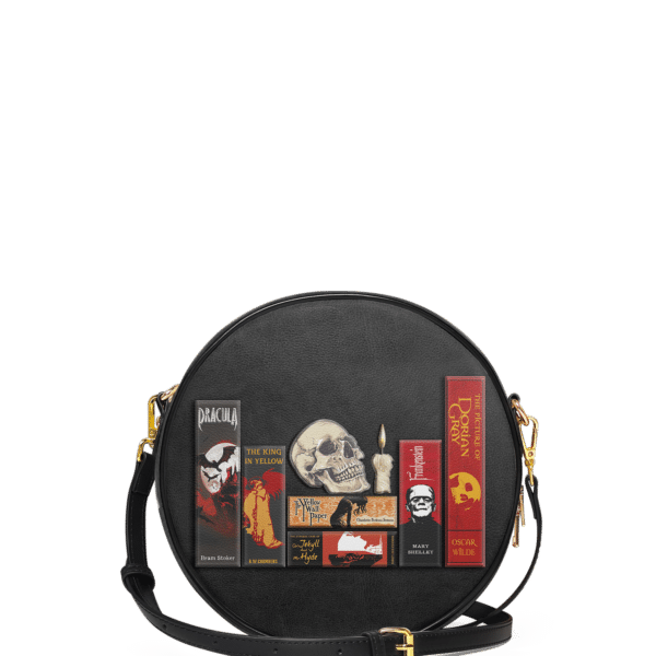 The Codex of Gothic Tales Deadlight Black Circle Crossbody Bag