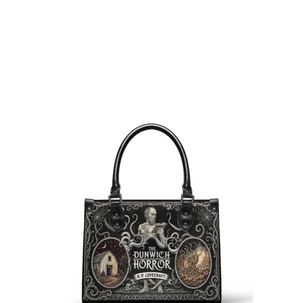 The Dunwich Horror Small Leather Handbag, Black Interior