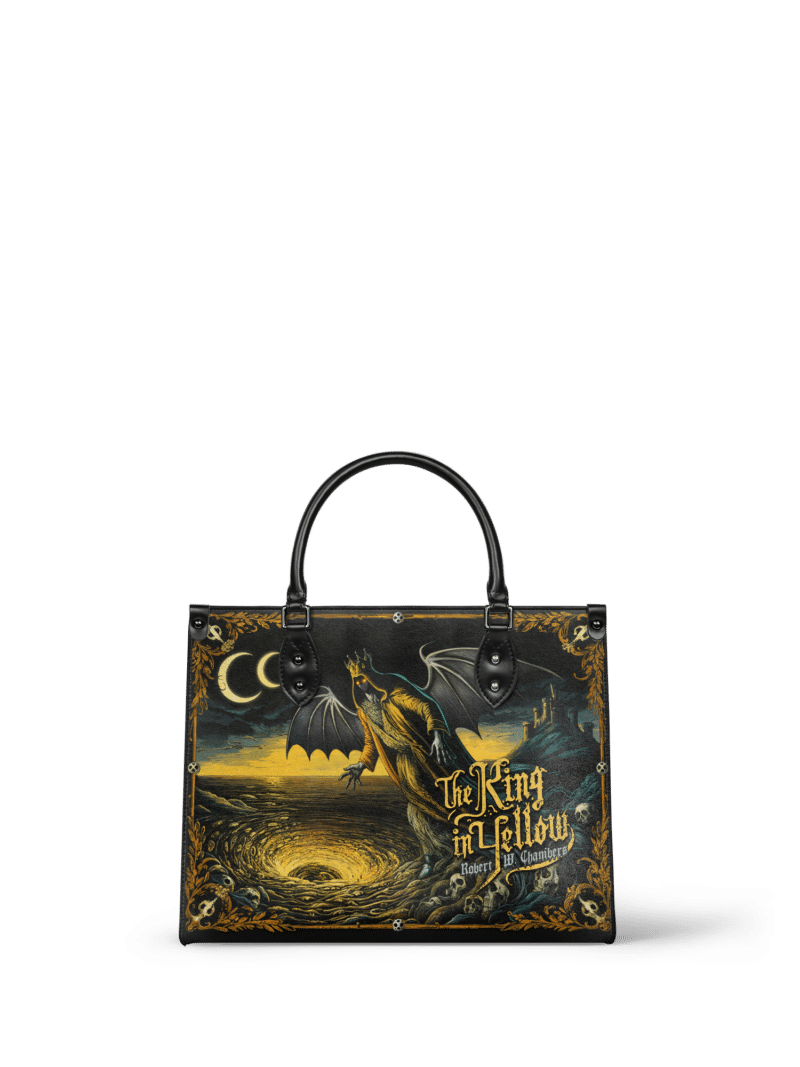 The-King-In-Yellow_mk1_2779525d-1481-465a-8d17-630eb5a0d0b2.png The King In Yellow Leather Handbag, Black Interior