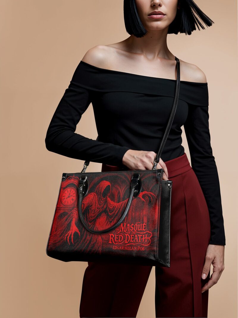 The-Masque-Of-The-Red-Death-inuse-1_45bfb866-2fb4-4fa0-9af2-01c9bcb127fe.jpg The Masque Of The Red Death Leather Handbag, Black Interior