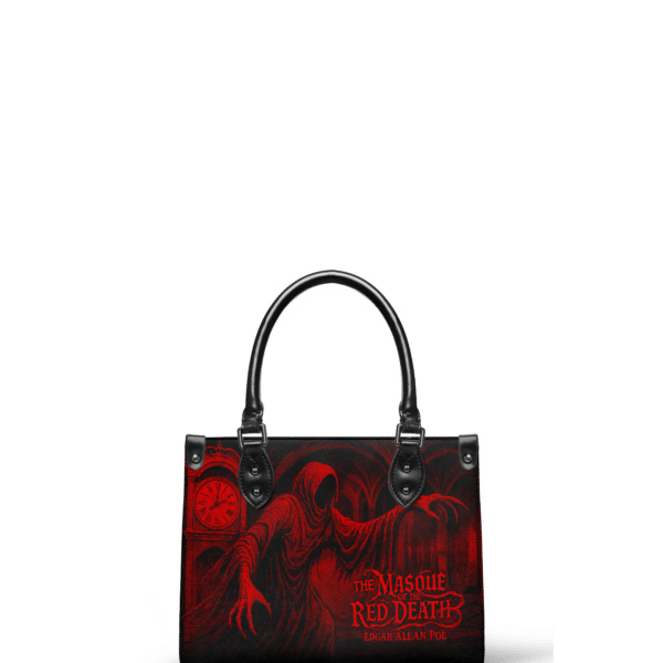 The Masque Of The Red Death Small Leather Handbag, Black Interior
