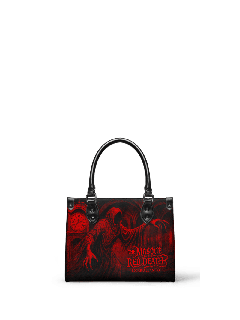 The-Masque-Of-The-Red-Death_mk1.png The Masque Of The Red Death Small Leather Handbag, Black Interior