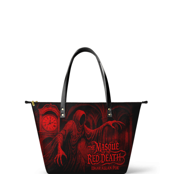 The Masque Of The Red Death Leather Tote Bag
