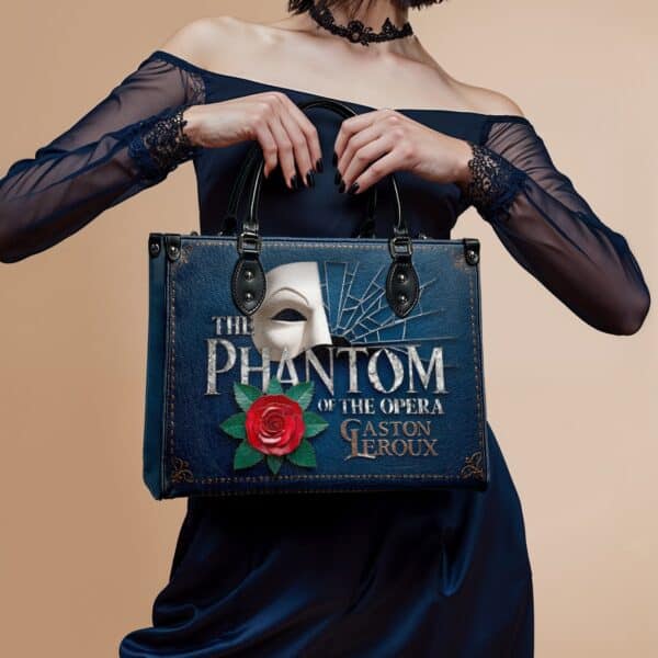The Phantom Of The Opera Leather Handbag, Blue Interior