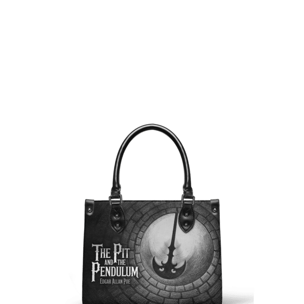 The Pit And The Pendulum Small Leather Handbag, Black Interior