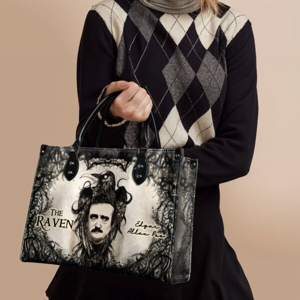 The Raven Leather Handbag, Brown Interior