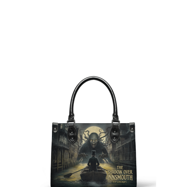 The Shadow Over Innsmouth Small Leather Handbag, Black Interior