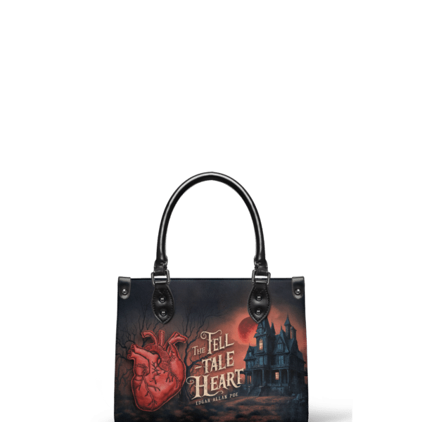 The Tell-Tale Heart Small Leather Handbag, Black Interior