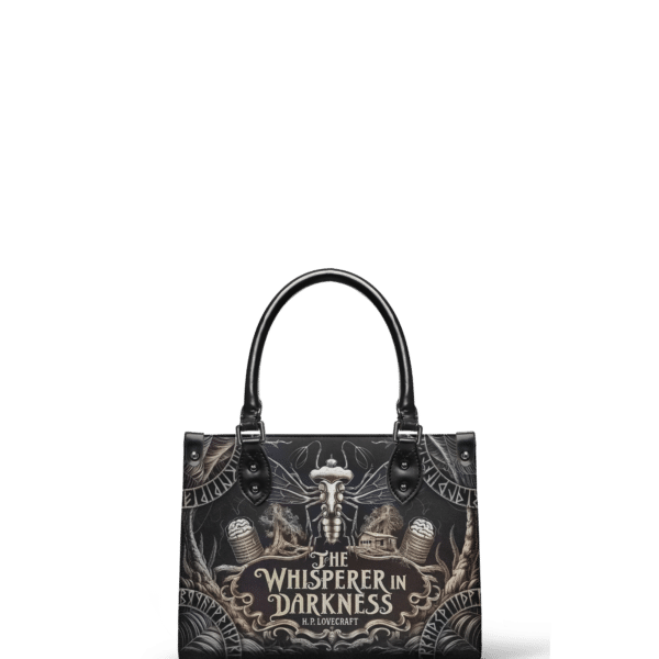The Whisperer In Darkness Small Leather Handbag, Black Interior