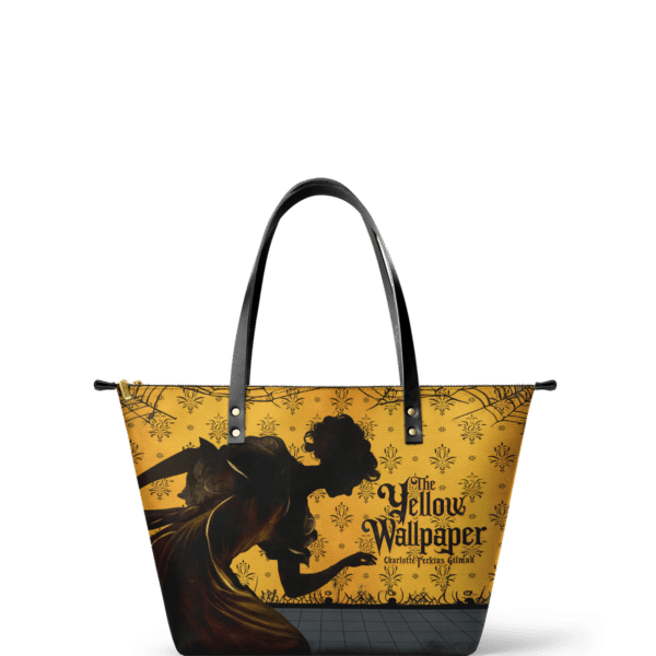 The Yellow Wallpaper Leather Tote Bag